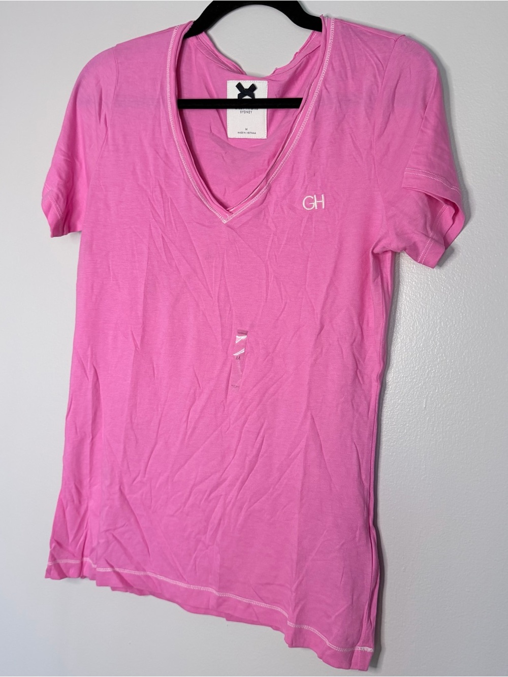 Gilly Hicks Bright Pink V-Neck Tee